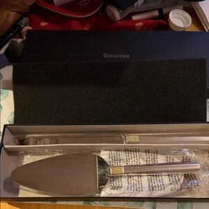 Waterford Silver and Gold Cake Server Set